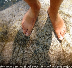 THE ANOINTING OF THE FEET ON THE ROCK